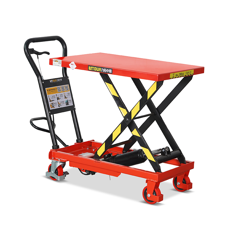 Camión plataforma elevadora manual